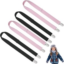 Winter Elastic Long Mitten Clip Stainless Steel Gloves Clips Hat Coat String ...