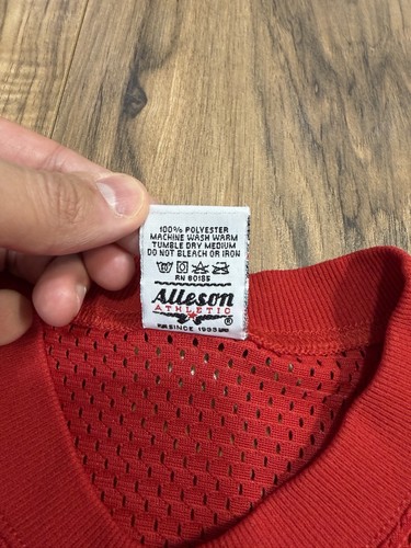 Vintage Y2K 2000s Clarinda Iowa High School Baseball Red Mesh Jersey Medium #19 - Bild 5 von 9