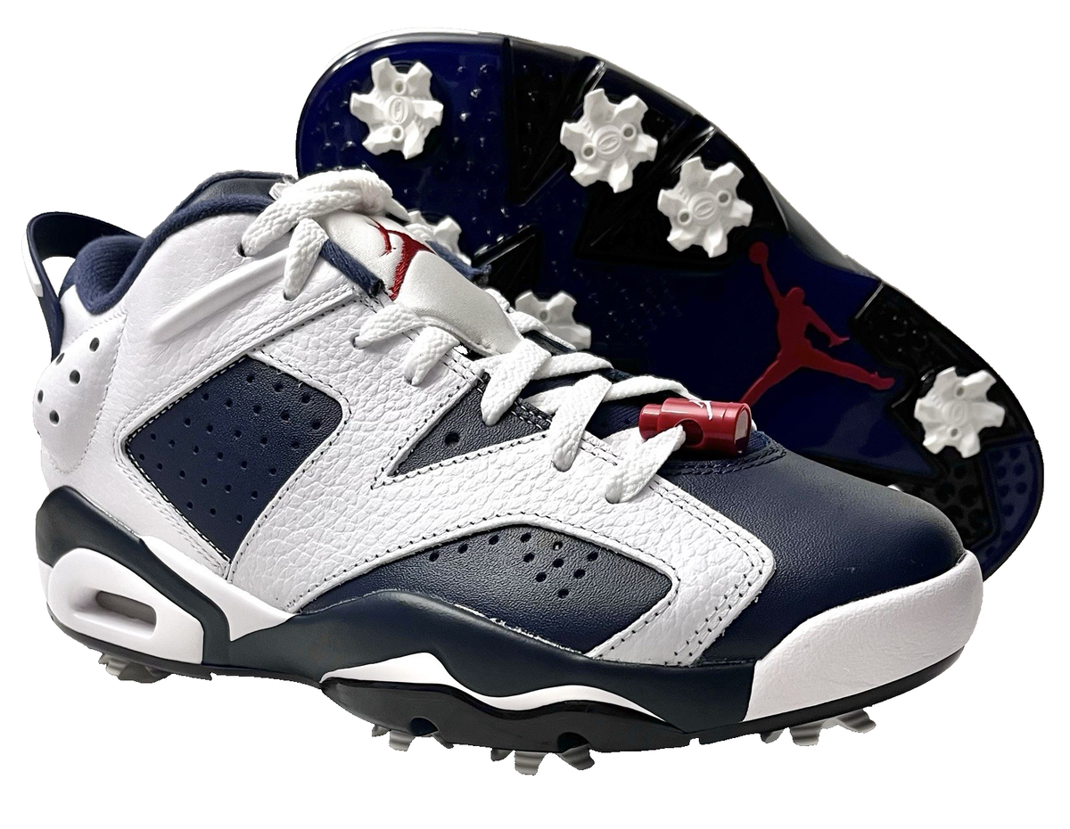 Air Jordan 6 Retro Low Golf Olympic DV1376-101 White/Navy  display picture 2