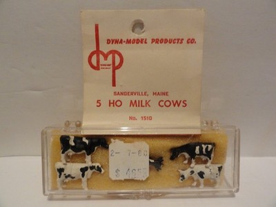 Dyna-Model Products 15101, 5 Milk Cows, Farm Barnyard, 1/87 HO Scale