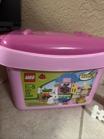 30pc Lego Duplo 4623 Preschool Building Toy Rabbits Garden w/ Tub Missing Bowl+
