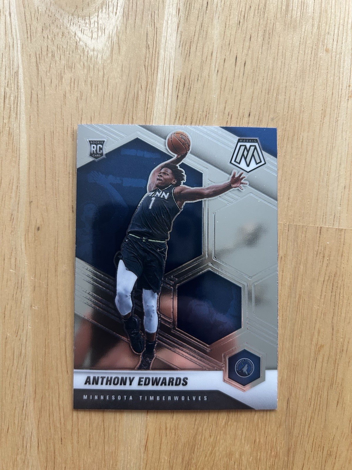 2020-21 Panini Mosaic - Rookie Anthony Edwards #201 Silver Prizm (RC)