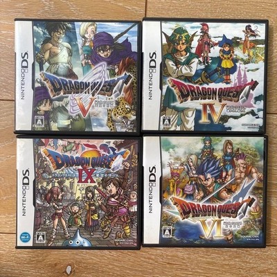 Lot 4 Dragon Quest 4 5 6 9 set Nintendo DS NDS Japan Ver. Tested