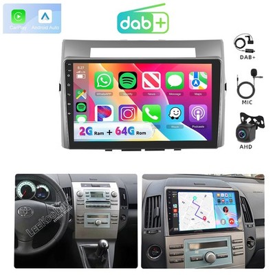 DAB+ Autoradio 2+64G Für Toyota Corolla Verso 2003-2009 Carplay Android 15 KAM