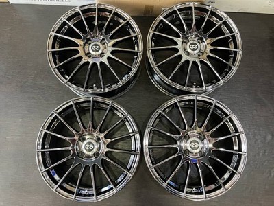 JDM Finished ENKEI RS05 SBCcolor 177J +45 100/4 Chrome-plated black. F No Tires