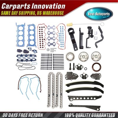 Timing Chain w/Tools+Head Gasket Bolts Set For 04-12 Ford F-150 Lincoln 4.6/5.4L