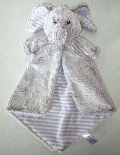Aurora Baby Elephant Security Blanket Gray Purple Stripe Plush Lovey Toy 2018