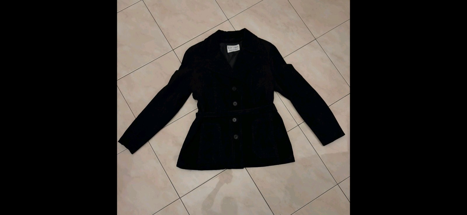Giacca Donna Vintage Nera Blazer Sartoriale Taglia 44 IT