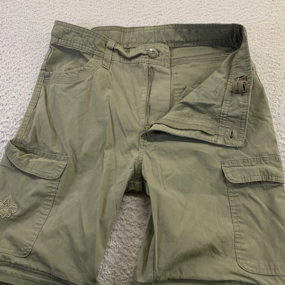 Boy Scouts of America Pants Youth Size 16 Green 30x32 Switchback Zip Off Belted - Image 3 of 4