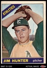 1966 Topps #36 Catfish Hunter Athletics HOF 2 - GOOD