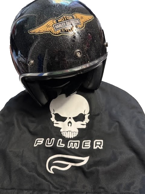 Harley Davidson Bell 3/4 Helmet HD-B01 Black Graphics DOT Size Small Harley Davidson Bell 3/4 Helmet HD-B01 Black Graphics DOT Size Small