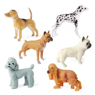 6PCS Dog Figure Sea Animal Model Figurine Kids Classroom Science Learning Toy