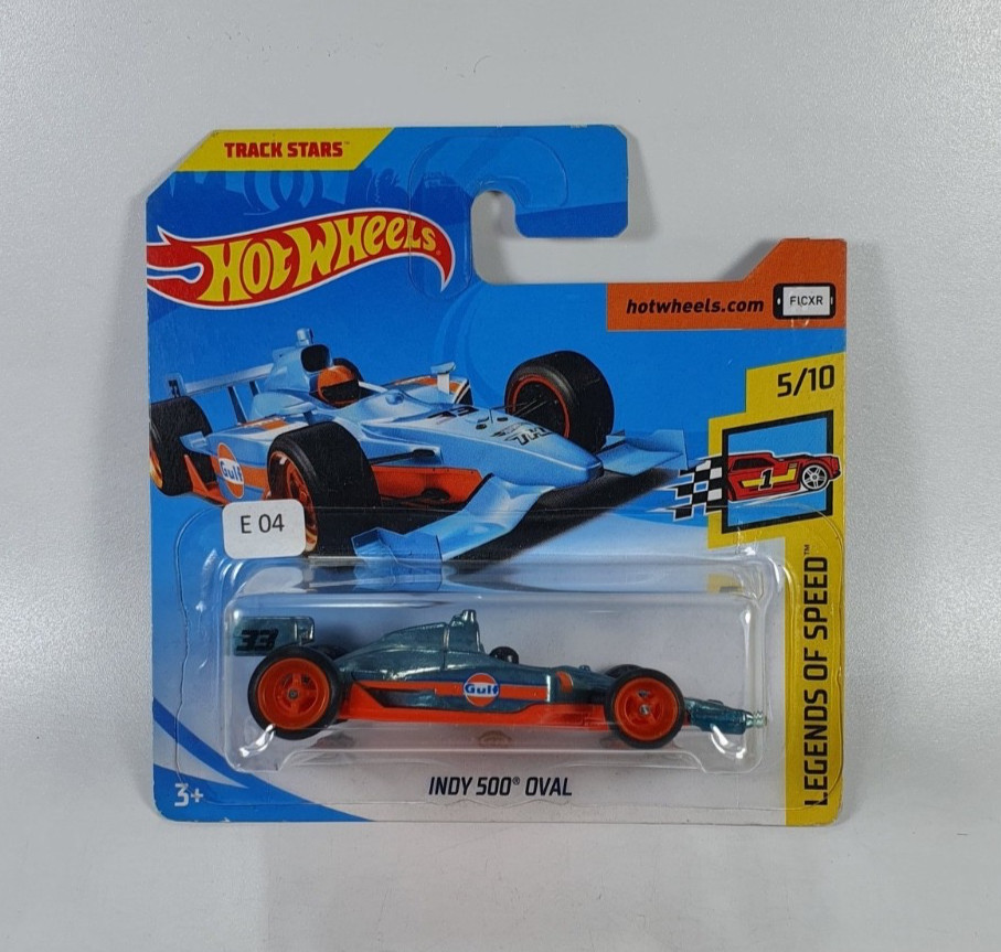 Hot Wheels Short Card 2018 Super Treasure Hunt Indy 500 Oval - Gulf