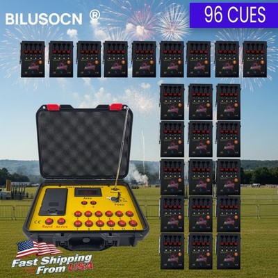 96 Cues Fireworks Firing System Wireless Remote Stage Wedding Display US Ship