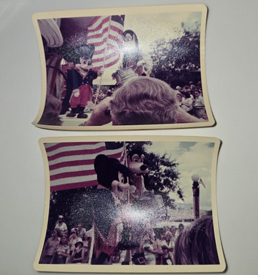 Vtg 1976 America On Parade Disneyworld Bicentennial Photos Mickey Goofy Float