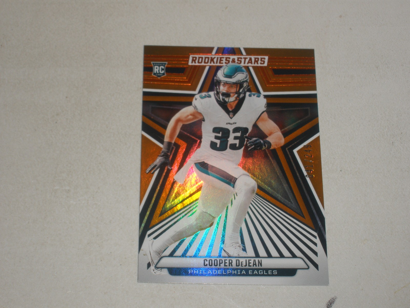 2024 Panini Rookies And Stars Orange #121 Cooper DeJean 041/249 Rookie RC