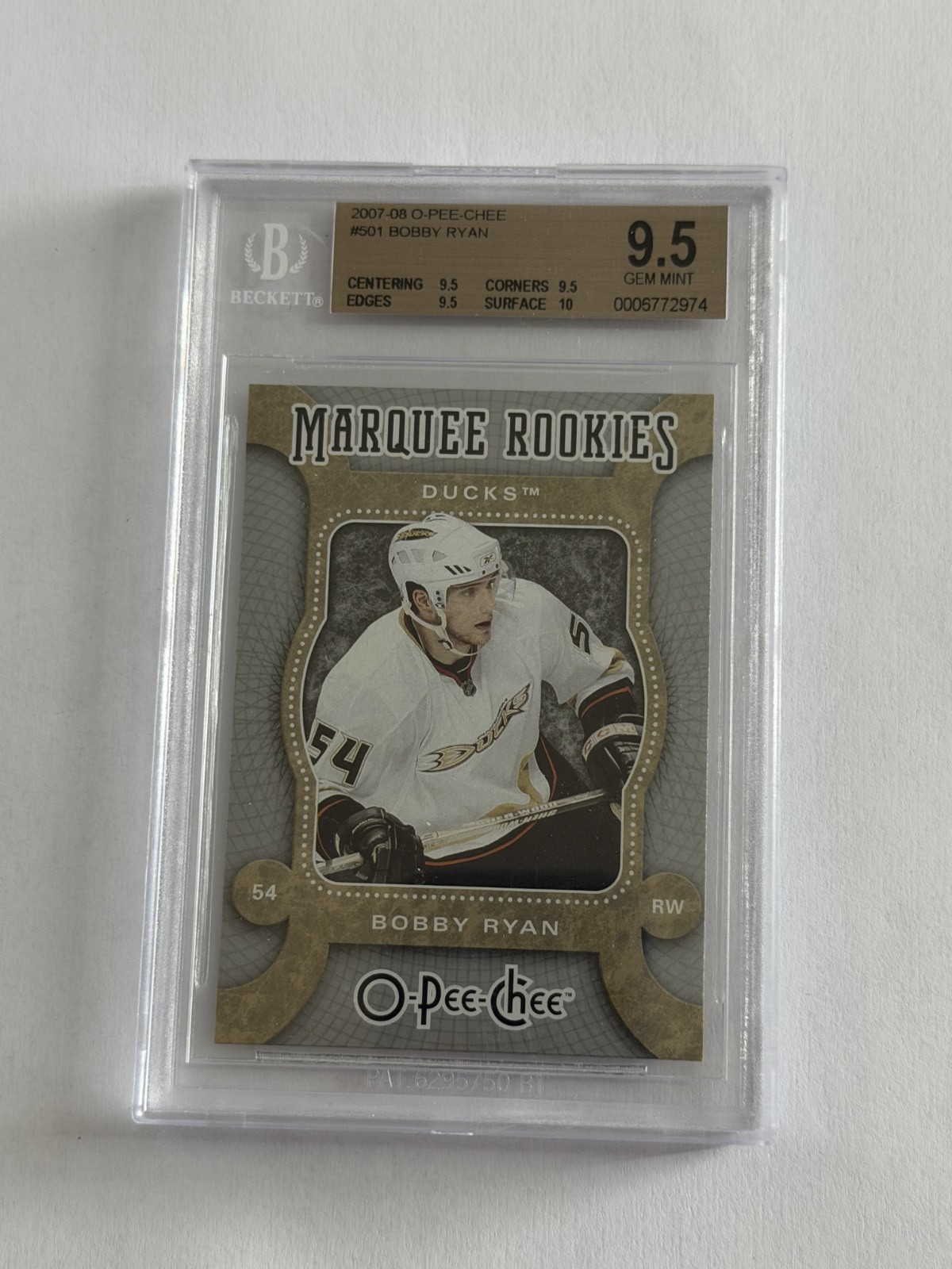 2007-08 O-Pee-Chee - Marquee Rookies Bobby Ryan #501 (RC) BGS 9.5 GEM MINT