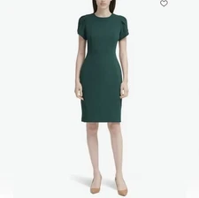 NWOT Calvin Klein Tulip Sleeve Dress in Dark Green 2P