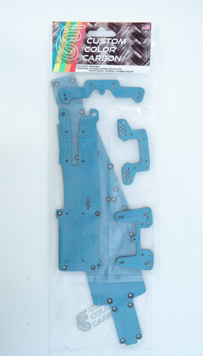 Blue Custom Color Carbon Fiber Chassis 5 Piece Kit For Kyosho Optima Mid - Picture 1 of 6