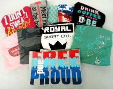 XL Free and proud coffee sparkle floral green gray graphic tank tops 10 Lot