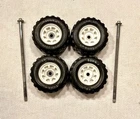 (4) 1960's/1970's Tonka XR101 Plastic Wheels w/ Axles Original Parts