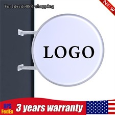 20" LED Double Sided Round Light Box Outdoor Sign Advertising Projecting Light