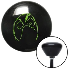 Green Angry Meme Black Retro Shift Knob w/ M16x1.5 Insert Shifter Auto Manual