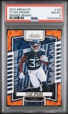 2023 PANINI ABSOLUTE ORANGE MOSAIC #129 TYJAE SPEARS 296/299 PSA 8