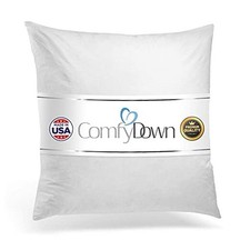 24x24 Decorative Throw Pillow Insert, Down and Feathers Fill, 100 Cotton