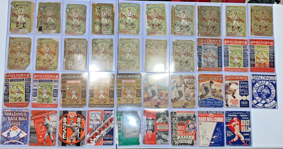 39 Spalding Baseball Guide COVERS in 5" x 7" top loader: 1899, 1903-1941 no 1910 - Image 3 of 4