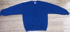 Vintage Jerzees Crewneck Sweatshirt Blank Mens Large Blue Made in USA