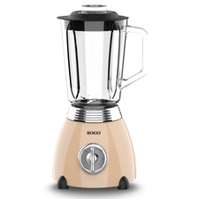 Frullatore con Caraffa in Vetro Retrò – 6 Lame – 1,5L – 500W – Beige