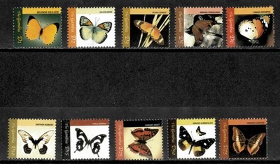 その他 moom Gambia 2005 - Butterflies - Set of 10 Definitive Stamps - Scott