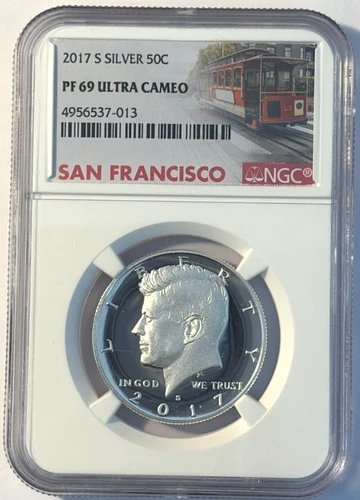 2017s Kennedy Silver Half Dollar PF69 Ultra Cameo NGC, Free Shipping!