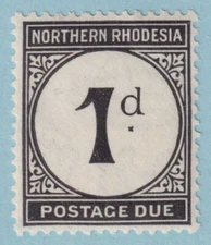 NORTHERN RHODESIA J1 POSTAGE DUE  MINT HINGED OG * NO FAULTS VERY FINE! - PPE