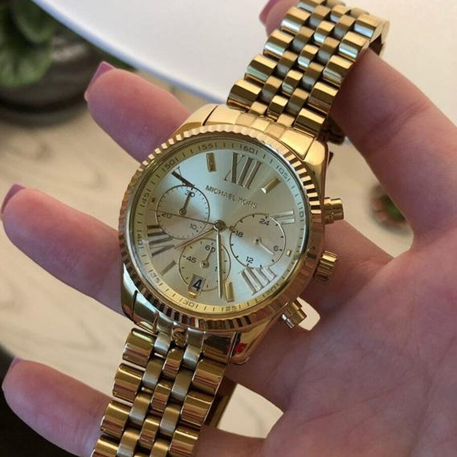 MICHAEL KORS ゴールド　腕時計 Michael Kors Mid-Size Lexington Chronograph MK5556 Wrist