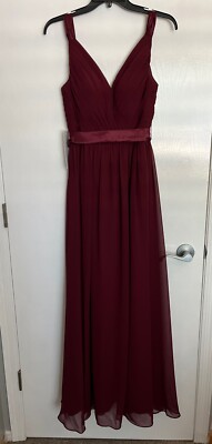 AZAZIE Leanna Cabernet Maxi Dress Bridesmaid Prom Formal Size 4 New