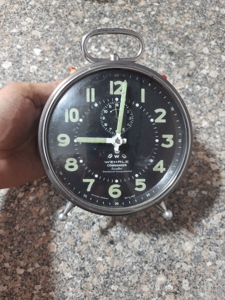 Rare Vintage Wehrle Three In One Mechanical Alarm Clock Made Rare Vintage Wehrle Three In One Mechanical Alarm Clock Made