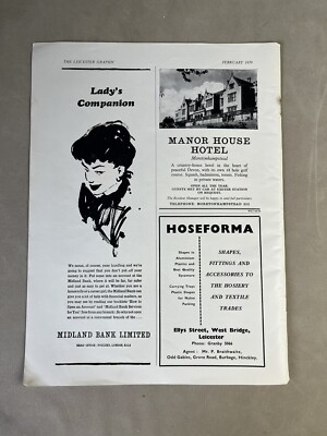 Midland Bank / Manor House Hotel / Hoseforma - Vintage Werbung Anzeigen 1959