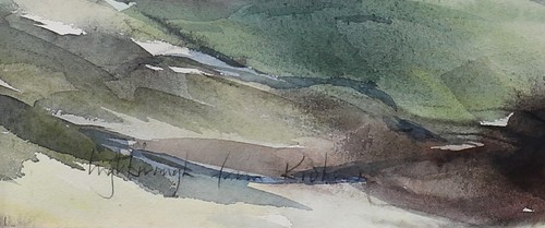 Watercolour by Harold Wharfe. Ingleborough from Kirkby - Picture 4 of 7