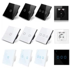 Smart 1/2/3 Gang EU Panel Glass Touch LED Light Switch Wifi,Remote,Dimmer Switch