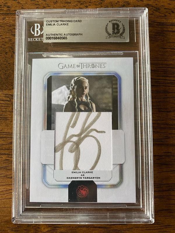Emilia Clark Autographed Daenerys Targaryen Game Of Thrones Beckett COA