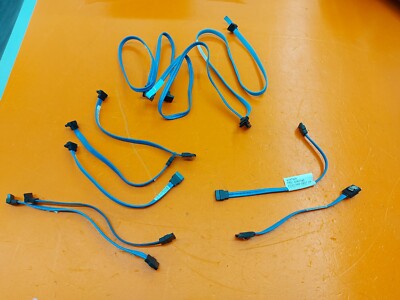       **Lot of 10** SATA Drive Cables Various Length Straight to Straight/Angle
