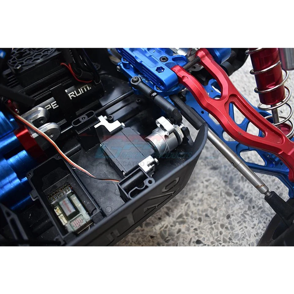 GPM Alum Servo Mount + 25T Servo Horn w/ Built-In Spring Grey 1/5 Kraton/Outcast - Image 3 of 4