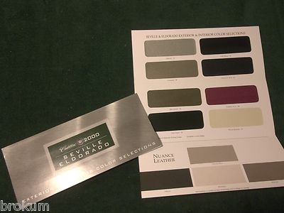 MINT 2000 CADILLAC SEVILLE ELDORADO BROCHURE COLOR SELECTION FOLDER (BOX 776)
