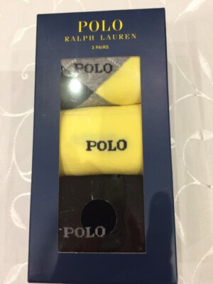Ralph Lauren Herren Baumwollmischung Socken & Box - 3 Paar Pack (Einheitsgröße)