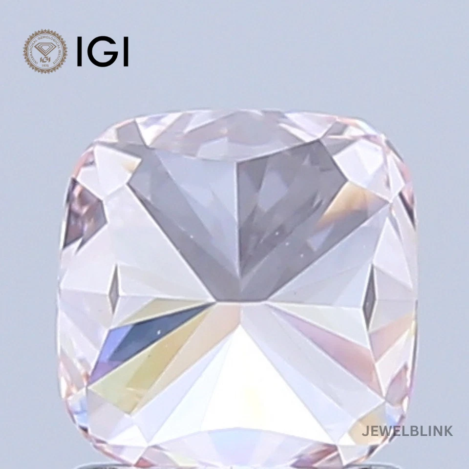 IGI Certified 1.3 Carat Fancy Intense Pink VS1 Cushion Cut CVD Lab Grown Diamond - Image 3 of 4