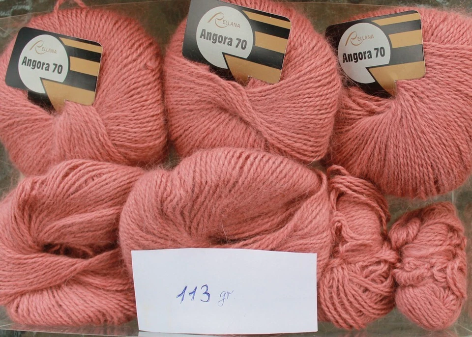 22€/100g Angora 70 von Rellana  sehr weich flauschig 113Gramm Zimtbraun Vintage - Bild 1 von 1