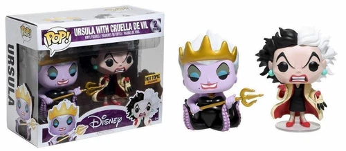 Funko Pop URSULA WITH CRUELLA DE VIL 2 PACK Hot Topic Exclusive Disney NEAR MINT