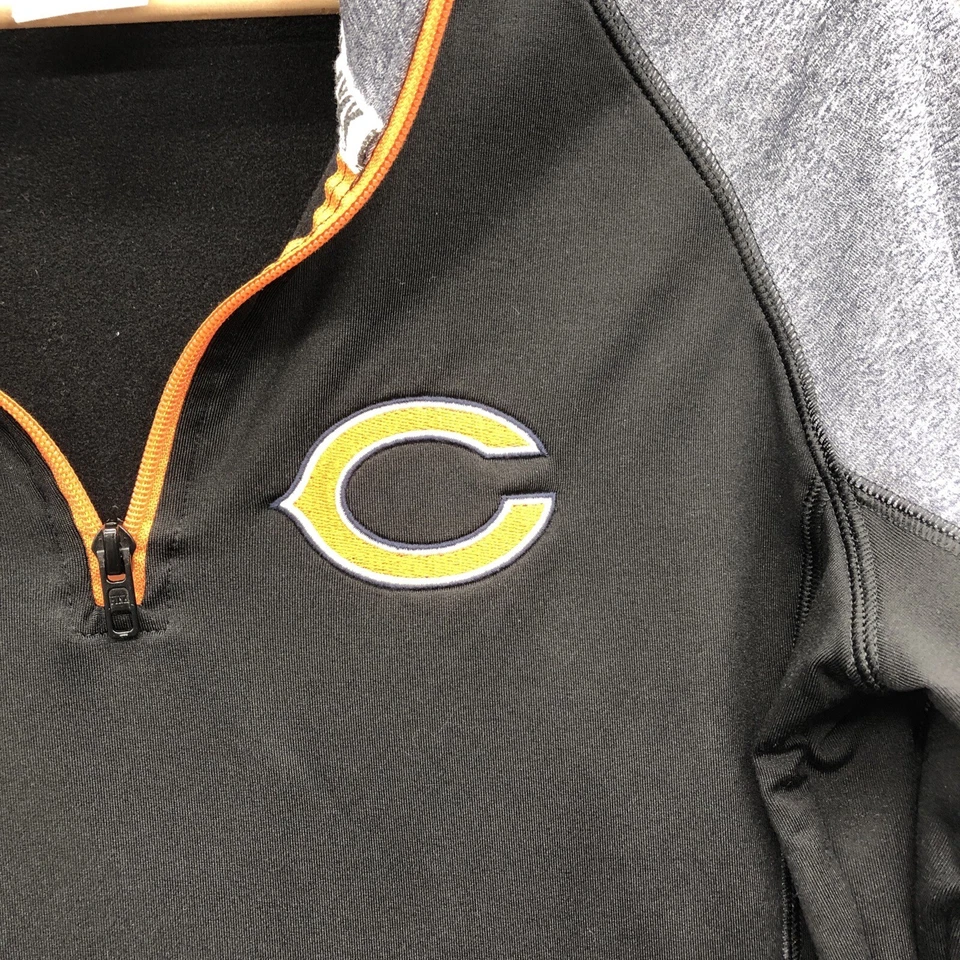 Top rosa para mujer NFL Athletic Bears M 1/4 cremallera agujeros para el pulgar Foto 2 de 4